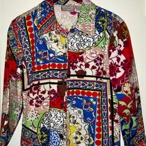 LIFESTYLE BRAND WOMEN'S JACKET SZ XL MULTI-COLORED JACKET W BEADING SEQUINS PGC.